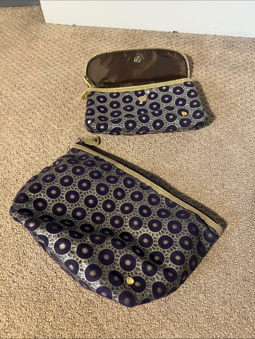 Stephanie Johnson bundle of Purple Patterned Women’s Cosmetic Pouch Set